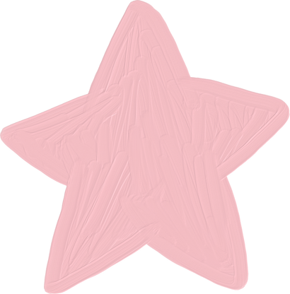 Hand drawn pink star elements